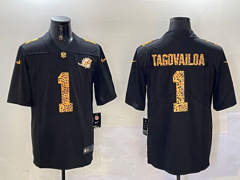 Men Miami Dolphins #1 Tagovailoa Black 2024 Nike Limited NFL Jersey style 0108->miami dolphins->NFL Jersey